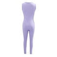 thumbnail image 2 of Vedolay Dressy Jumpsuits For Women Women Casual Loose Short Sleeve Belted Wide Leg Pant Romper Jumpsuits,Purple L, 2 of 5