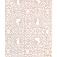 thumbnail image 2 of Serafina Home Easter Bunny Vinyl Tablecloth, Colorful Spring's Decorative Patchwork Bunnies - Flannel Backed Vinyl Tablecloth (52" x 90" Inch, Pink), 2 of 5