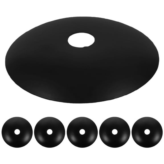 VORCOOL 6Pcs Black Metal Light Fixture Mounting Plates Round Canopy Ceiling Light Covers