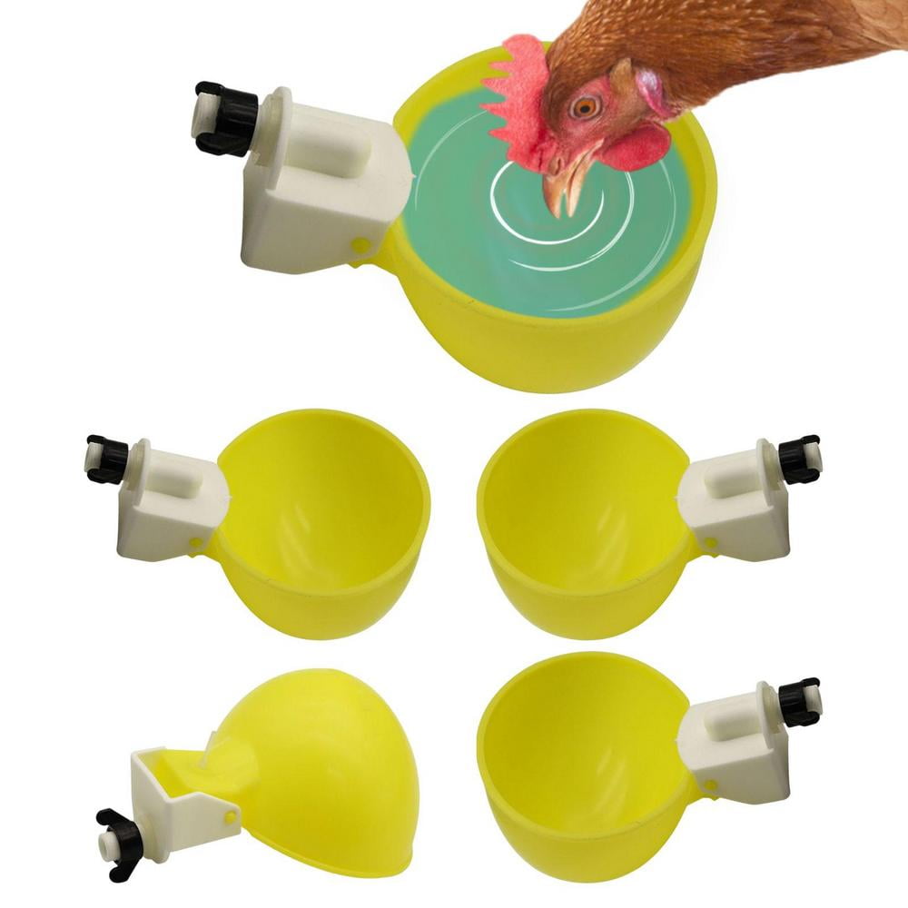 Laideyi Automatic Chicken Waterer Cups Set of 10pcs Chicken Water Cups