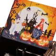 thumbnail image 2 of Caja Música Manivela Víspera Halloween Tallada Retro Del (B), 2 of 3