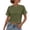 Army Green, variant on Women's Crop Tee Shirts Crewneck Short Sleeve T-Shirts Pack Summer Casual Solid Slim Fit Active Workout Basic Plain Crop Tops Everyday Streetwear Apparel Beige S