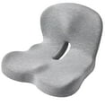 thumbnail image 2 of Car Seat Cushion with Ergonomic Design, Memory Foam Seat Cushion for Lumbar Support, Breathable Fabric, Non-Slip, Ideal for Car and Office Use, 15.7 x 16.9 x 11.4 in, Gray, 2 of 6
