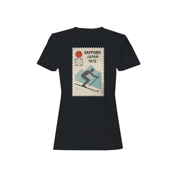 Sapporo 1972 Olympic Skiing Design Women's T-shirt