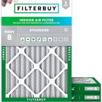 Filterbuy 23.5x30.75x2 MERV 8 Dust Defense, Pleated HVAC AC Furnace Air Filters (3-Pack)