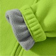 thumbnail image 4 of IVEYRTF Kids Winter Zipper Fleece Jacket Casual Cardigan for Boys and Girls Thick Warm Tops Soft Breathable Fabric Daily Wear Travel Home Holiday Outfit(Green,3-4 Years), 4 of 7