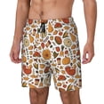 thumbnail image 2 of Uemuo Thanksgiving Food Pattern Mens Swim Trunks Quick Dry Board Shorts with Mesh Lining, Stretch Beach Shorts Quick Dry No-Chafing Board Shorts-Small, 2 of 9
