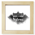 thumbnail image 1 of Vatican Italy Landmark Ink City Square Picture Frame Wall Tabletop Display, 1 of 3