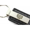 AutoGold Jeep Grill Black CF Carbon Fiber Leather Logo Key Chain Ring Tag Fob Lanyard KC1550.JEEG