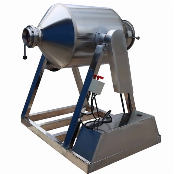 EQCOTWEA Drum Mixer Metal Metallurgy Chemicals Dry Powder Granular Stainless Steel Blender 200L