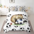 thumbnail image 2 of YST 7Pcs Comforter Set, Cartoon Capybara Sports Theme Bedding Set, King Size, Brown, Polyester, Bed in a Bag, 7-Piece, 2 of 5