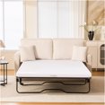 thumbnail image 2 of JERFIT Queen Sleeper Sofa Bed for Small Spaces, Modern Convertible Pull Out Couch with Memory Foam Mattress, Beige Linen Upholstery Futon for Apartment, Studio, 2 of 10