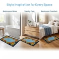 thumbnail image 5 of Unique Bargains Modern Printed Soft Absorbent Shaggy Bath Mat Non Slip Blue 32" x 20", 5 of 5