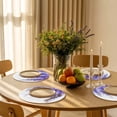 thumbnail image 3 of Round Placemats Wisteria Floral 15 inch Set of 6 Table Mats for Dining Table Purple Leaf Heat Resistant Non-Slip Kitchen & Home Decorative Place Mat Set, 3 of 8