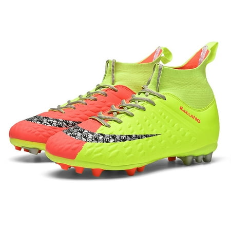 

Men Soccer Cleats High-Top Football Boots Outdoor Spikes Soccer Shoes