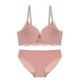 thumbnail image 3 of Conjunto de bragas de sujetador sexy para mujer, ropa interior push-up ondulada hueca, bragas de lencería transpirable, conjunto de ropa interior, rosa roja, 38 / 80B Jumpingount AP001165-16B, 3 of 7