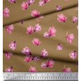 thumbnail image 2 of Soimoi Polyester Crepe Fabric Magnolia Floral Decor Fabric Printed Yard 52 Inch Wide, 2 of 3