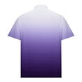 thumbnail image 5 of Homenesgenics Polo Shirts for Men Men's Shirt Summer Men Casual Printed Short Sleeve Turn Down Collar Buttons Side Split T-Shirt Blouse Purple M, 5 of 6