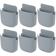 thumbnail image 2 of Gustave 6 Pack Wall Mount Remote Control Holder Self Adhesive No Drill Phone Charging Organizer TV Remote Pen Storage Caddy for Home Office, 2 of 8