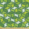 thumbnail image 2 of Abstract Fabric by the Yard, Modern Pattern of Geometric Shapes, Decorative Upholstery Fabric for Sofas and Home Accents, Fern Green Lime Green by Ambesonne, 2 of 5