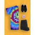 thumbnail image 3 of Toon Style Worried World Tie Dye Spiral Women -Image by Shutterstock, Female Small, 3 of 4