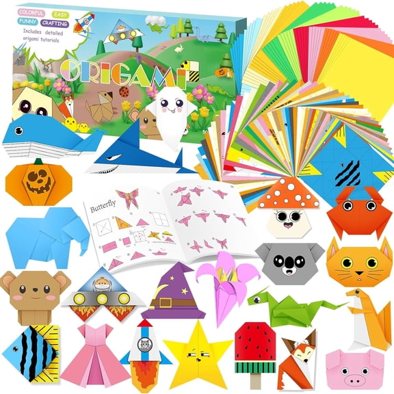 Kalysky 50-Piece Animal Origami Art Set, Cultivates Children's Manual Skills and Creativity, Made from Safe and Eco-Friendly Materials
