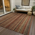thumbnail image 6 of Addison Rugs Chantille Indoor/Outdoor Transitional Stripes Paprika Washable Rectangle Rug, 5' x 7'6", 6 of 6