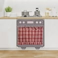 thumbnail image 1 of Handmade Linen Oven Skirt with Ribbon Ties, Premium Kitchen Curtain No Drill Invisible Mounting, Decorative Cabinet Cover for Sink Dishwasher Laundry Room Ruffled Design, 1 of 7