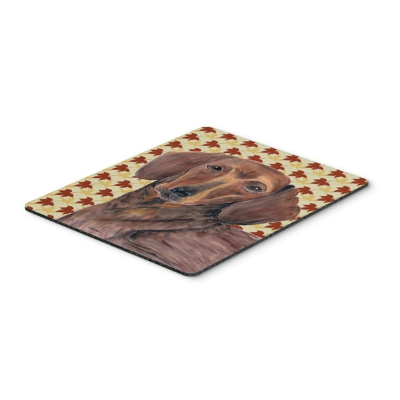 Carolines Treasures SC9208MP "Dachshund Fall Leaves Portrait Mouse Pad Hot Pad or Trivet" Large multicolor