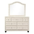 thumbnail image 3 of Sophia Crystal Tufted Modern style 7-Drawer Dresser made with Wood in Cream, 3 of 10