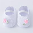 thumbnail image 2 of Toddler Boy Shoes Baby Shoes Soft Sole Toddler Dress Flower Princess Shoes Toddler Shoes Girls Sneakers White 0 Months-3 Months, 2 of 5