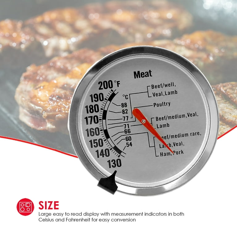 Outset Stainless Steel Steak Thermometers - Set Of 4