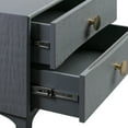 thumbnail image 6 of TOV Furniture Divine Grey Nightstand with Brass Accents, 6 of 9