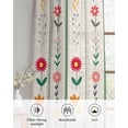 thumbnail image 6 of Spring Floral Sheer Curtains 39 Inch Length 2 Panels Set for Living Room/Bedroom, Colorful Summer Flowers Vintage Botanical Kitchen Curtains Grommet Semi-Sheer Curtains Window Treatments 27.5"x39"x2, 6 of 7
