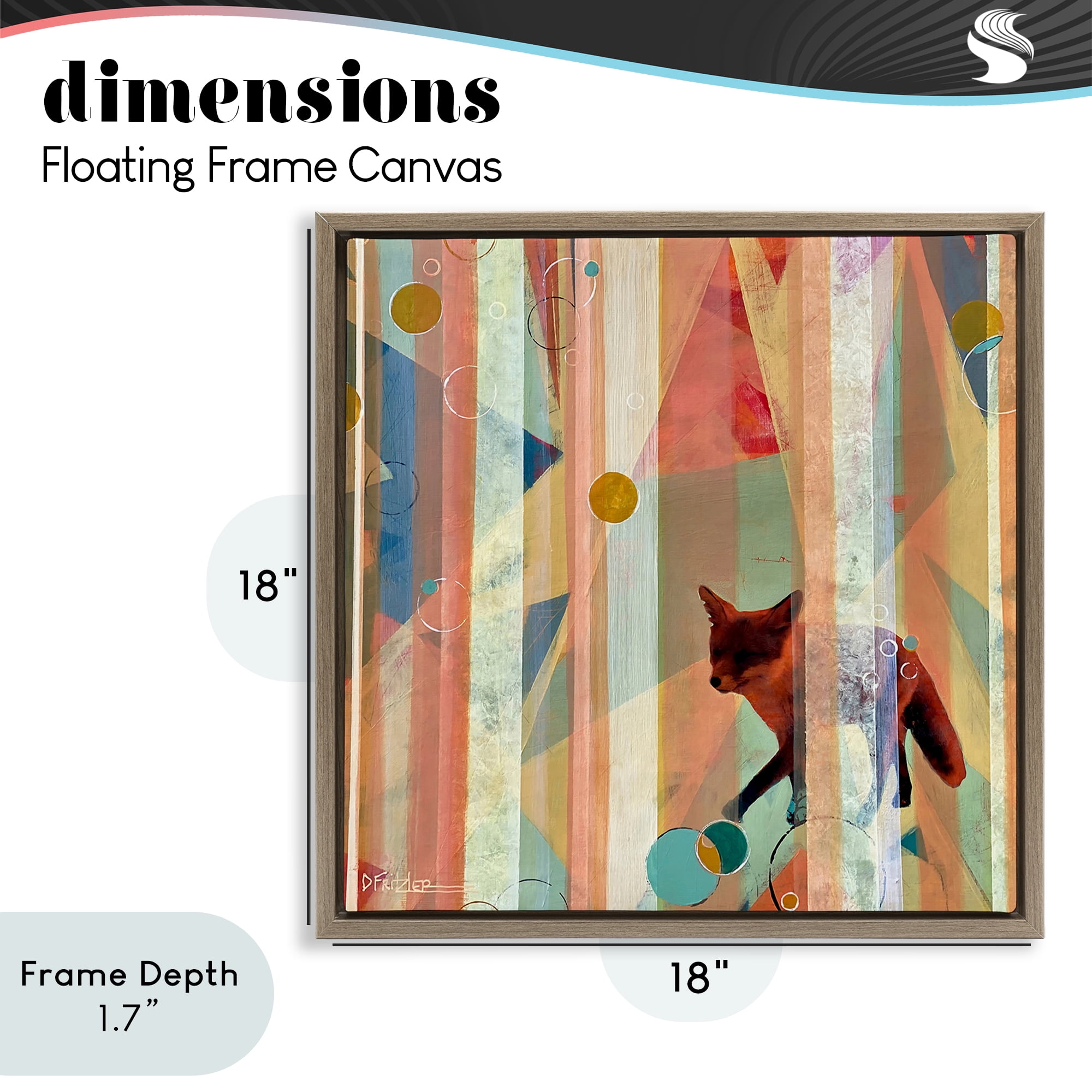 Stupell Industries Making My Move Fox Brown Framed Floater Canvas Wall Art, design by Dianna Fritzler