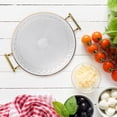 thumbnail image 4 of ETHZZLE Clear Plastic Serving Tray with Handles, Decorative Round Tea Cup Tray for Coffee Mugs and Small Items, 4 of 8