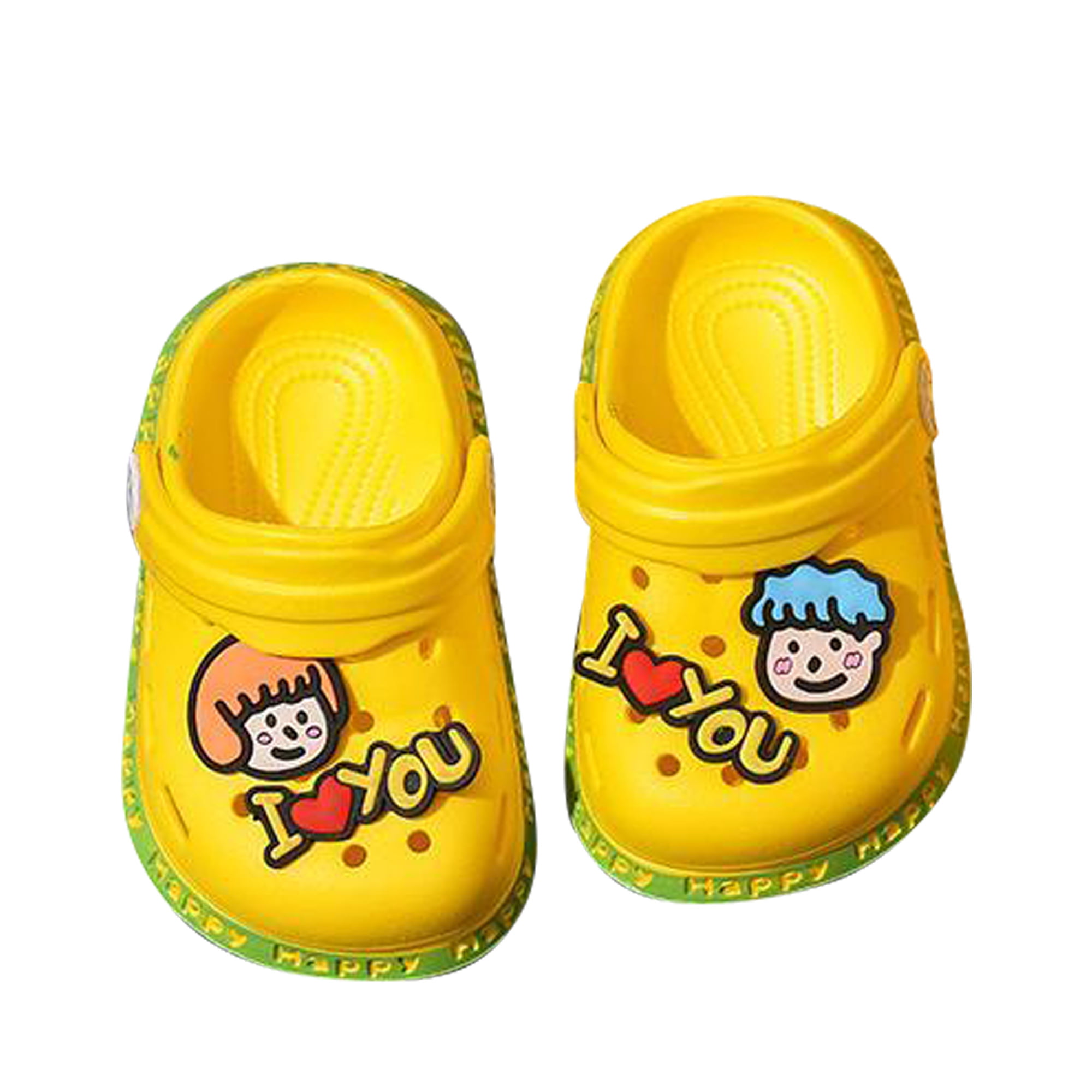 eccbox Toddler Little Kids Clogs Cute Lightweight Garden Shoes Non-Slip Boys Girls Slide Sandals Summer Beach Water Shower Pool Slippers 