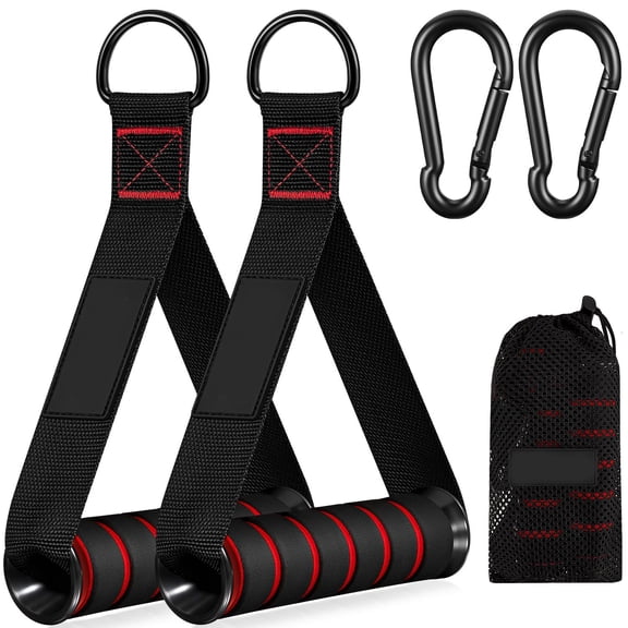 Kaleduo Exercise Handles for Resistance Bands, Heavy-Duty Replacement Fitness Grips for Home Gym, Pilates, Yoga & Strength Training, with Carabiners & Storage Bag