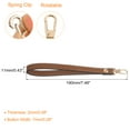 thumbnail image 2 of Leather Wristlet Strap, 7.48" Hand Wrist Lanyard Bag Key Chain (Brown Gold), 2 of 6