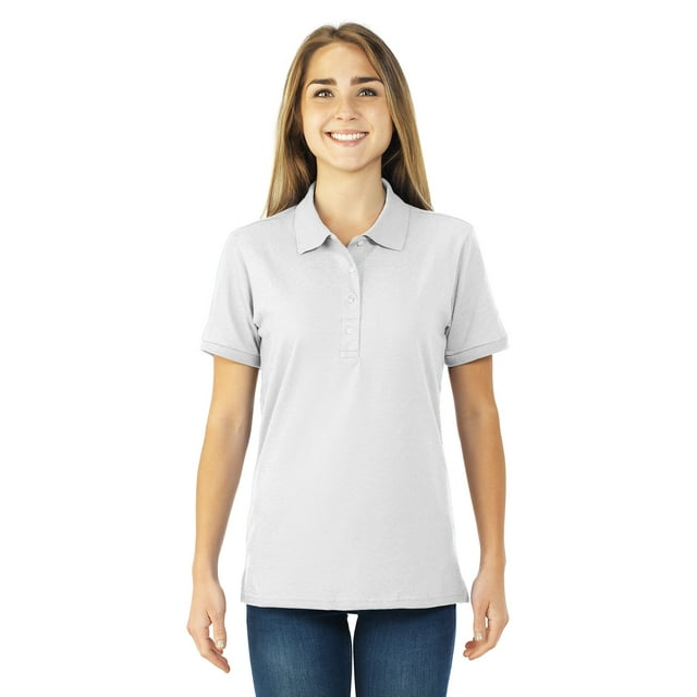 Jerzees T-Shirt de Sport à Manches Courtes pour Femmes, P, Blanc