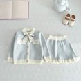 thumbnail image 2 of Bxsruta Girls Sweater and Skirt Set Long Sleeve Button Down Outfit Casual School Party Wear, 2 of 8