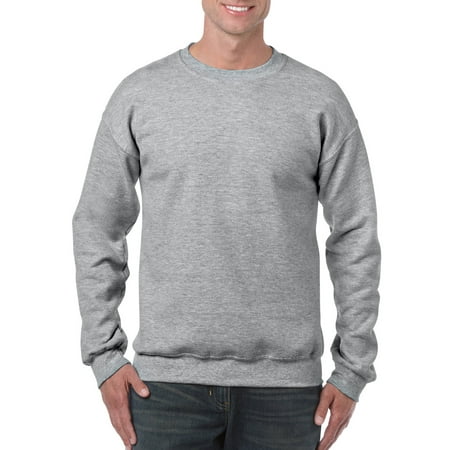 Gildan Men's Fleece Crewneck Sweatshirt, Style G18000, Sport Grey ...