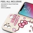 thumbnail image 2 of Hello Kitty Étui de Téléphone Chat pour iPhone 15 14 13 12 11 Pro Max Plus 12 13 Mini X TP Max Étui Noire Antichoc RJ, 2 of 6