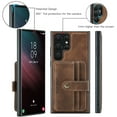 thumbnail image 6 of Feishell for Samsung Galaxy S24 Ultra Back Cover with Magnetic Detachable Card Pocket,Shockproof Protective PU Leather 2-In-1 Magnetic Buckle ID Credit Card Slots Phone Case,Brown, 6 of 6