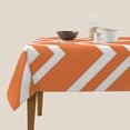 thumbnail image 5 of Square Table Cloth, Chevron Orange Tablecloth Washable Dinng Table Covers Decorative for Kitchen & Table Linens 60" x 60", 5 of 8