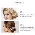 thumbnail image 4 of Élégant Peigne à Cheveux de Mariée Simulé Perles Accessoires de Cheveux de Mariage à la Main, 4 of 6