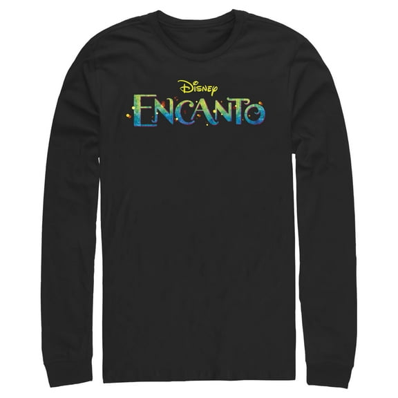 Men's Encanto Colorful Logo Long Sleeve Shirt Black X Large