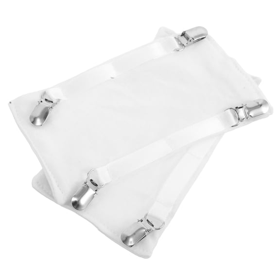 HONMEET 2-Pack White Cotton Jumpsuit Clips for , Reusable and Easy-to-Use Design