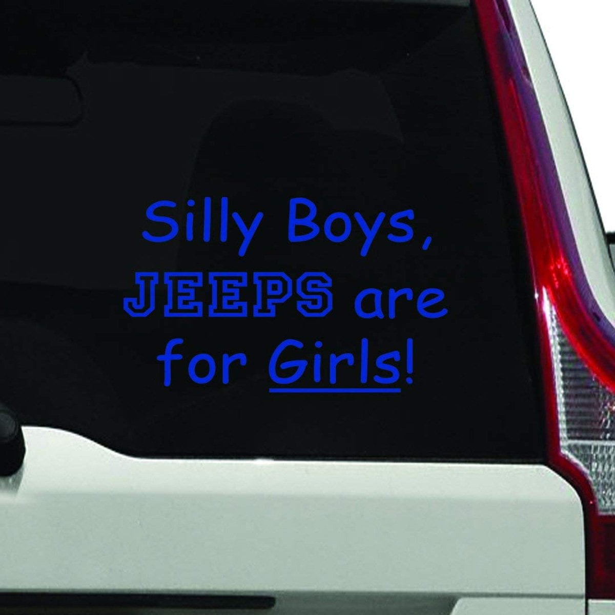 VWAQ Silly Boys Jeeps are for Girls Vinyl Decal Funny Stickers for
