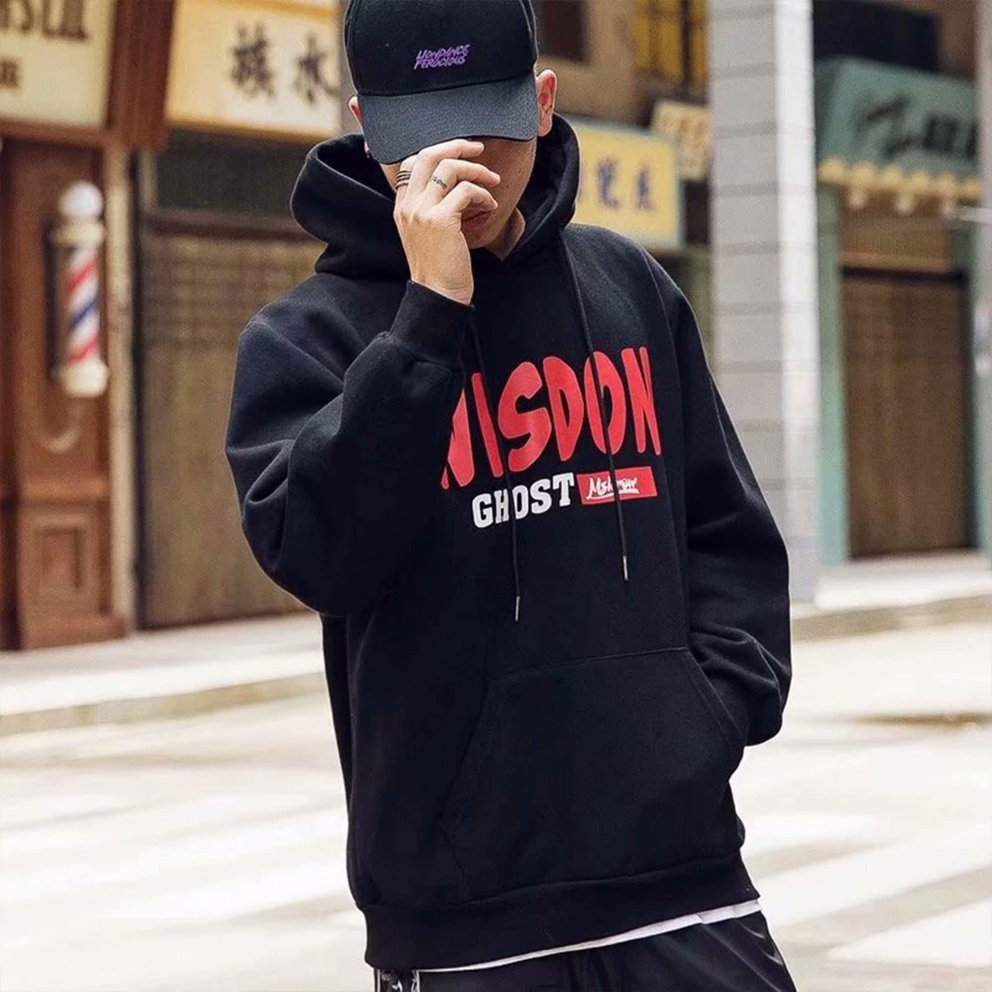  XYXIONGMAO Techware Graphic Hoodies Street Streetwear Hoodie  Japanese Oversized Black Mens Hip Hop Sweatshirt(Black,S) : Clothing, Shoes  & Jewelry
